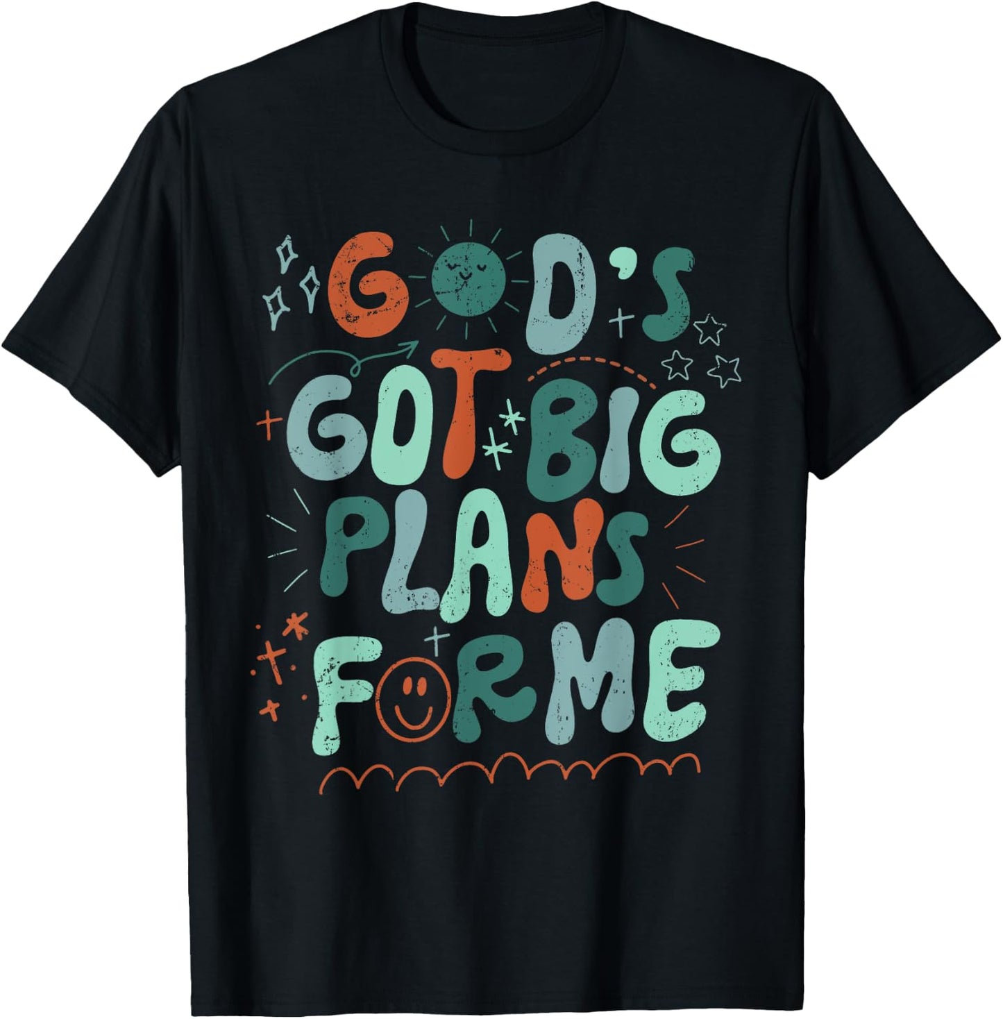 God's Got Big Plans For Me Religious Christian Prayer Gifts T-Shirt - T-Shirt | Black