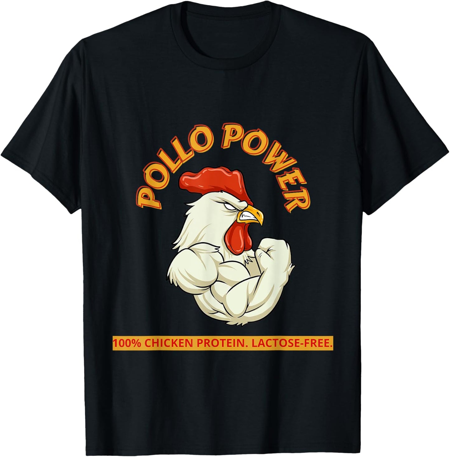 Pollo Power Funny Chicken Gym Men Women Workout T-Shirt - T-Shirt | Black