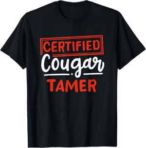 certified cougar tamer Gift cougar hunter T-Shirt - T-Shirt | Black