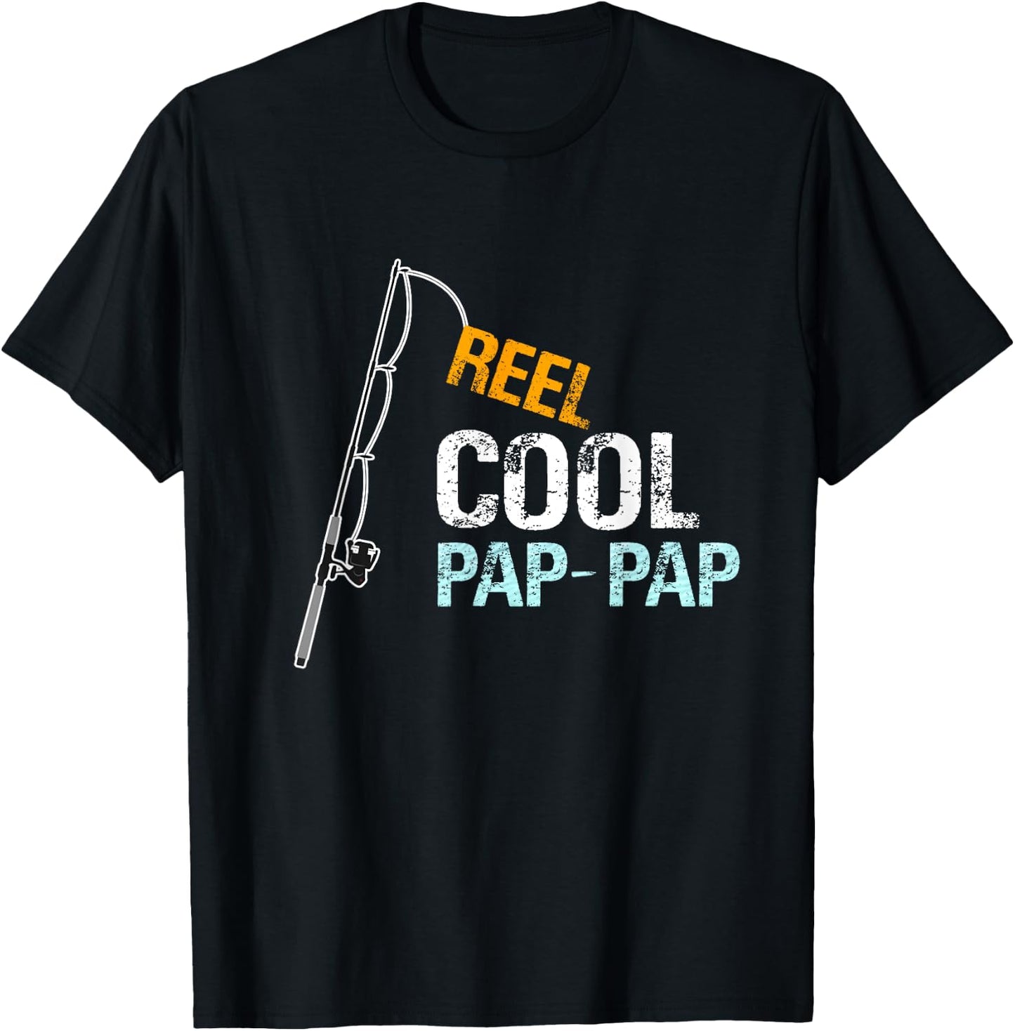 PapPap Gift from Granddaughter Grandson Reel Cool Pap-Pap T-Shirt - T-Shirt | Black