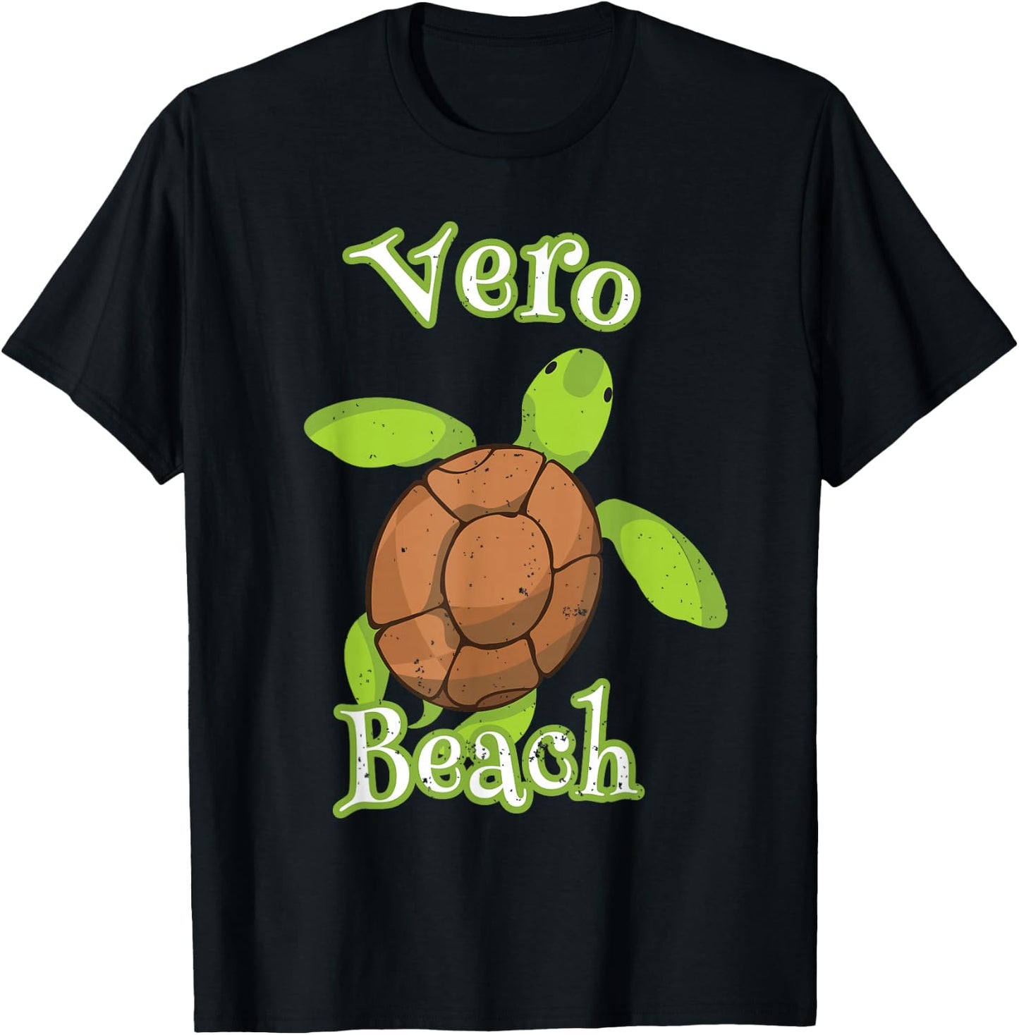 Vero Beach Florida Wildlife Cute Loggerhead Turtle Vacation T-Shirt - T-Shirt | Black