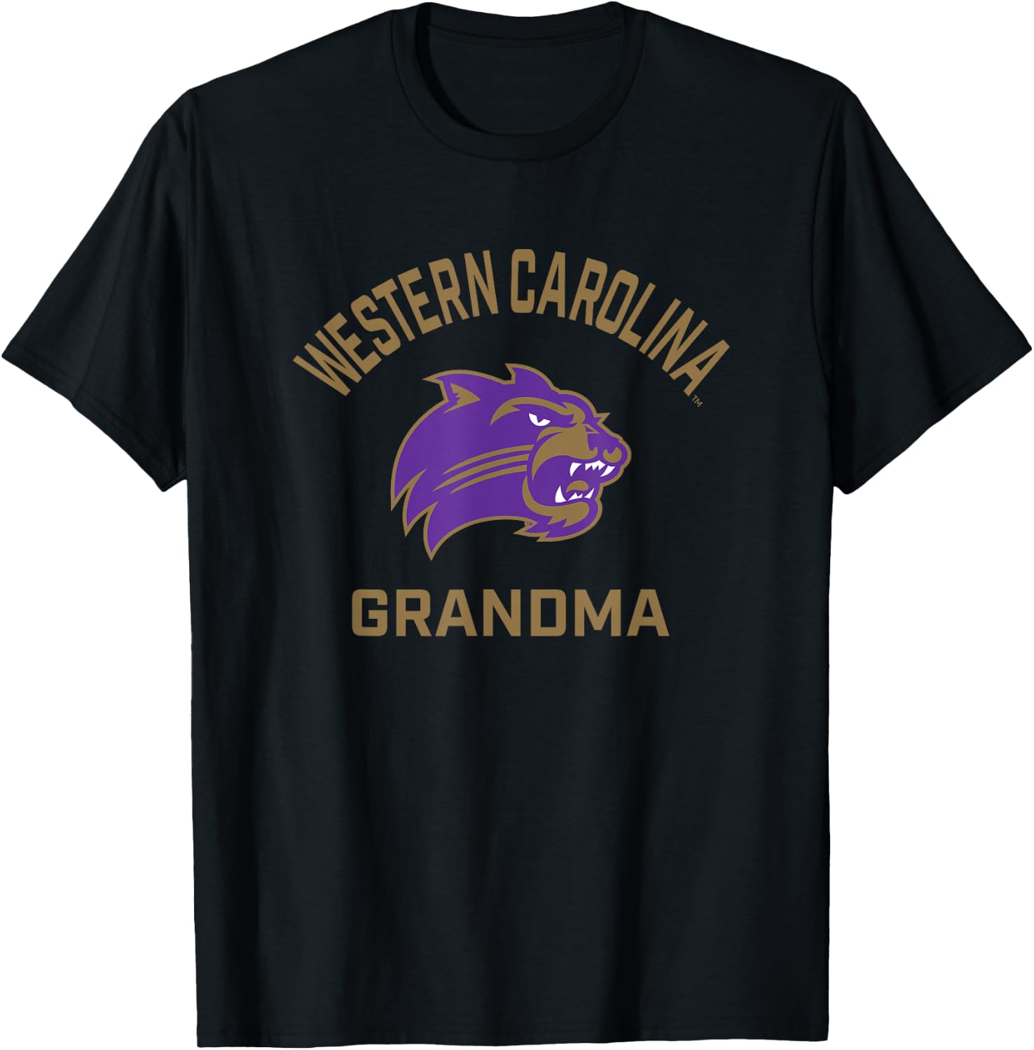 Western Carolina University Catamounts Arched Grandma T-Shirt - T-Shirt | Black