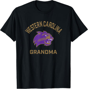 Western Carolina University Catamounts Arched Grandma T-Shirt - T-Shirt | Black