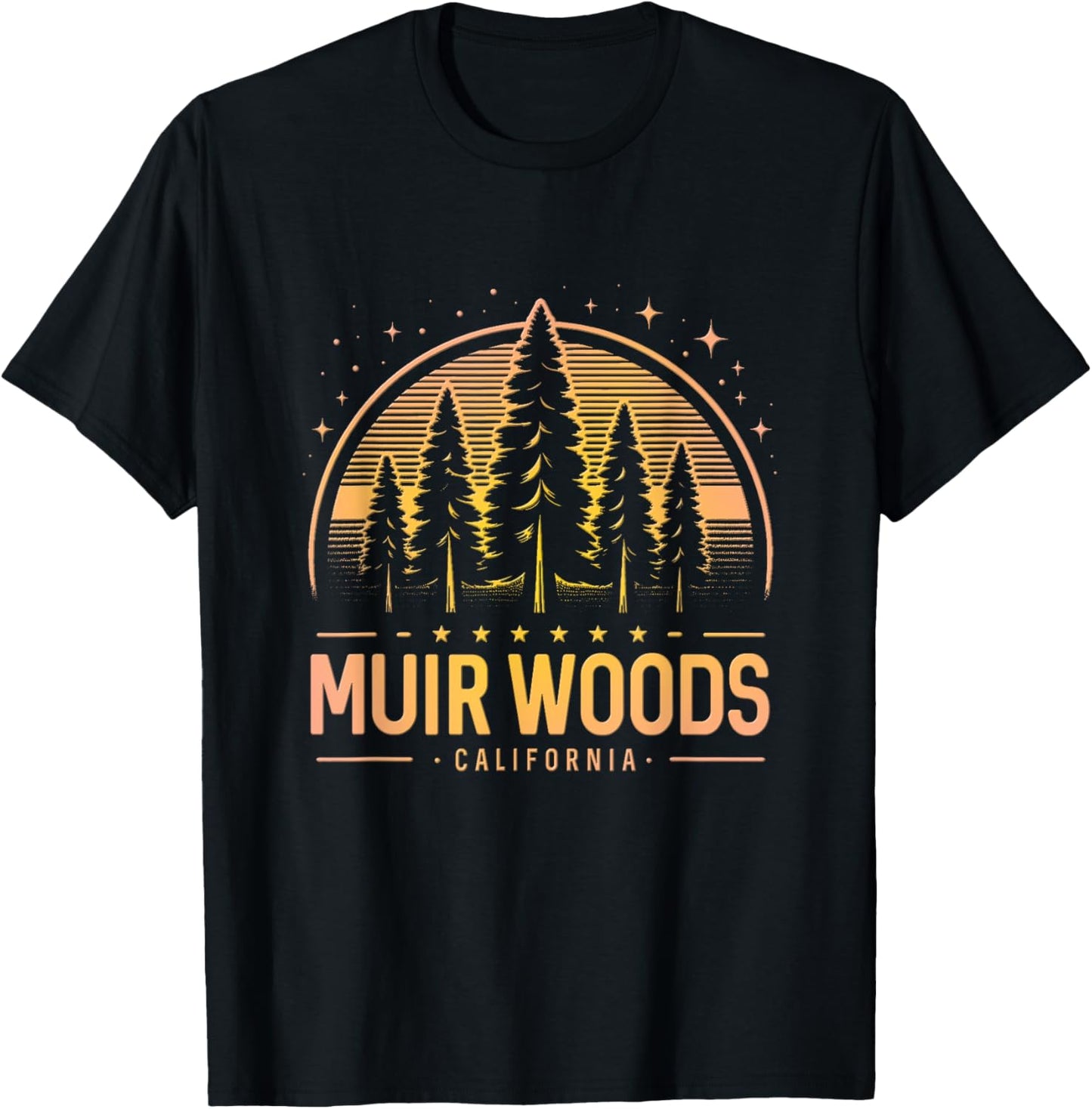 Muir Woods | Muir Woods California | Muir Woods CA Trekking T-Shirt - T-Shirt | Black