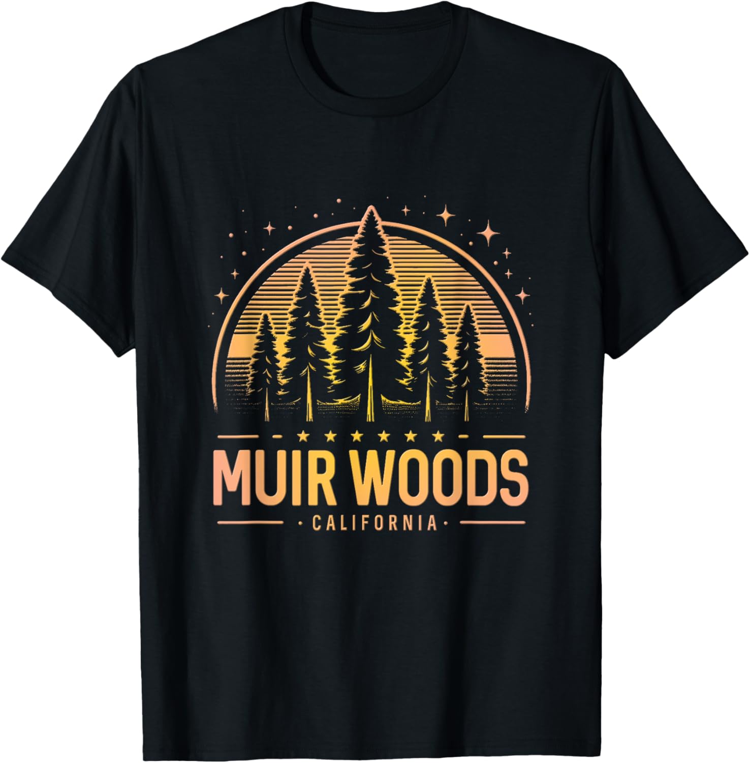 Muir Woods | Muir Woods California | Muir Woods CA Trekking T-Shirt - T-Shirt | Black