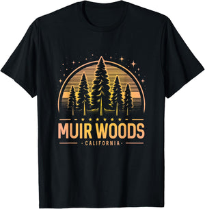 Muir Woods | Muir Woods California | Muir Woods CA Trekking T-Shirt - T-Shirt | Black