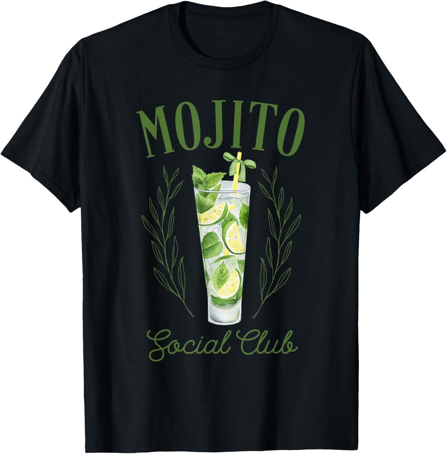 Mojito Social Club Funny Mojito Lovers Apparel T-Shirt - T-Shirt | Black