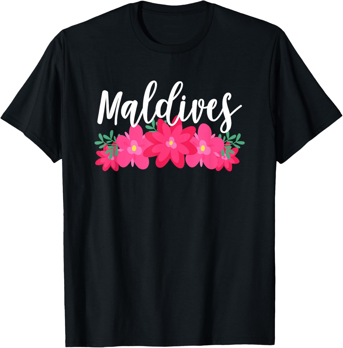 Maldives Tropical Vacation T-Shirt - T-Shirt | Black