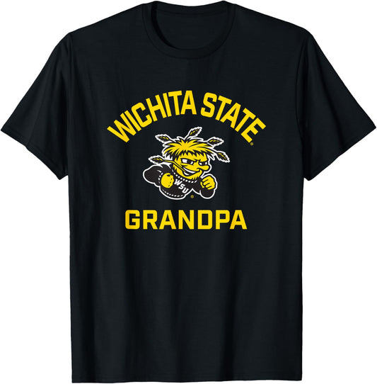 Wichita State University Shockers Arched Grandpa T-Shirt - T-Shirt | Black