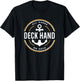 Deckhand - Deck Hand, Yacht Crew, Boating, Sailing T-Shirt - T-Shirt | Black