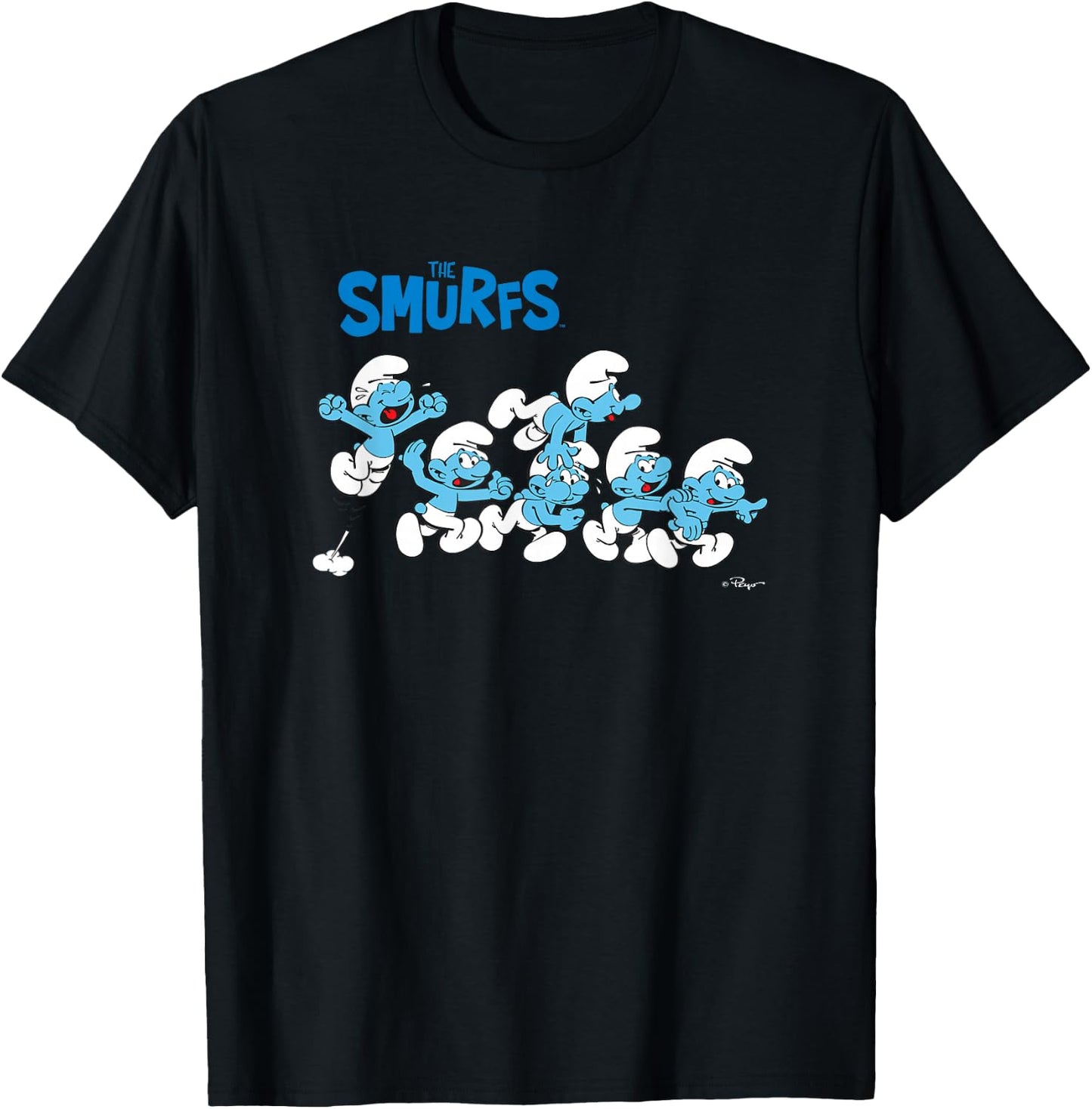 The Smurfs All Excited T-Shirt - T-Shirt | Black