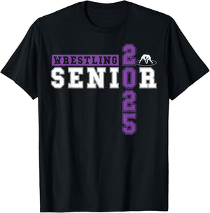 Wrestling Senior Night Wrestling Senior 2025 Graduation 52 T-Shirt - T-Shirt | Black