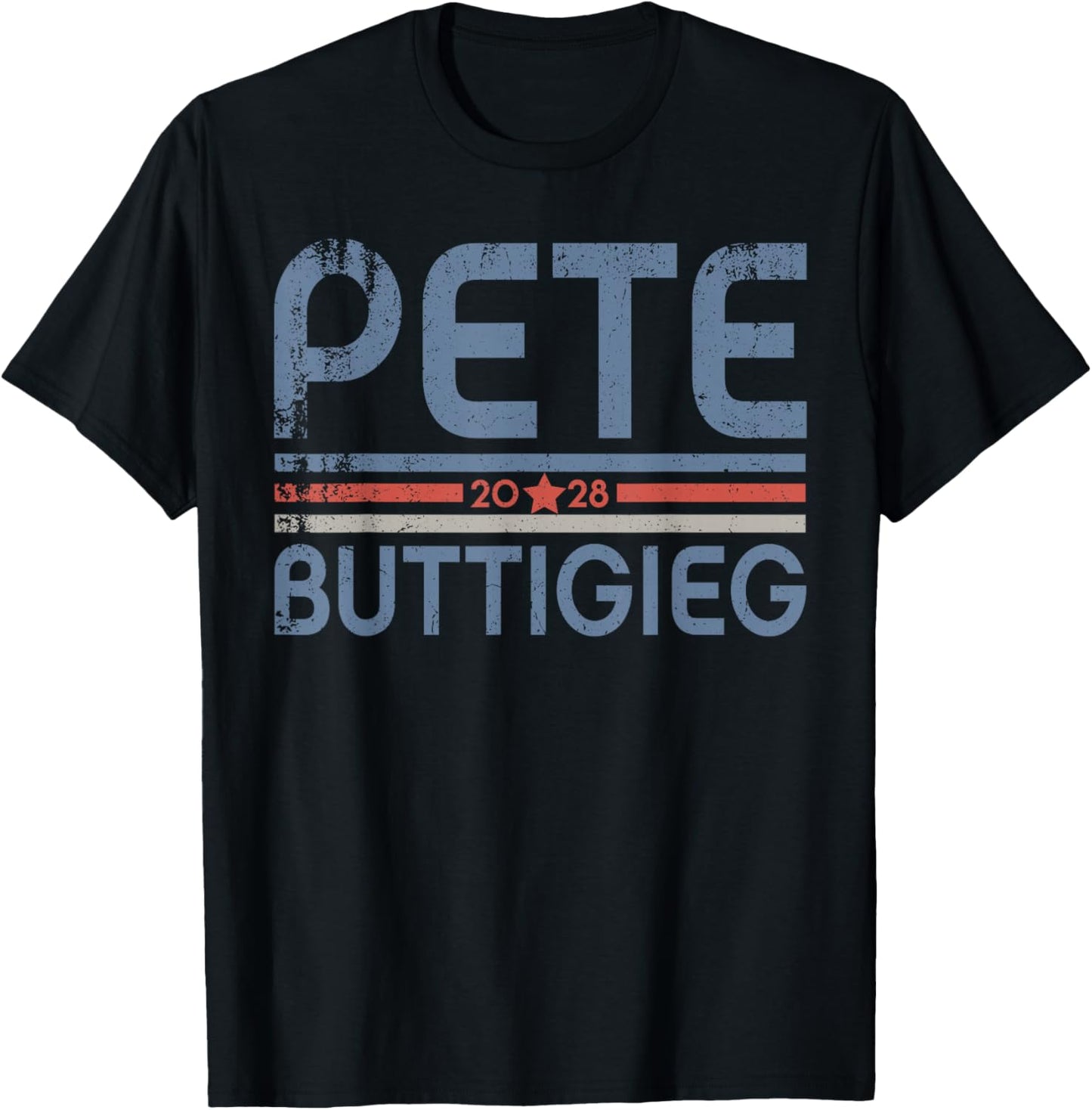 Buddigieg For President 2028, Pete Buttigieg 2028 Vintage T-Shirt - T-Shirt | Black