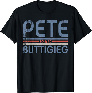 Buddigieg For President 2028, Pete Buttigieg 2028 Vintage T-Shirt - T-Shirt | Black