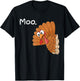Funny Thanksgiving Turkey Moo I'm A Cow Men Women Kids T-Shirt - T-Shirt | Black