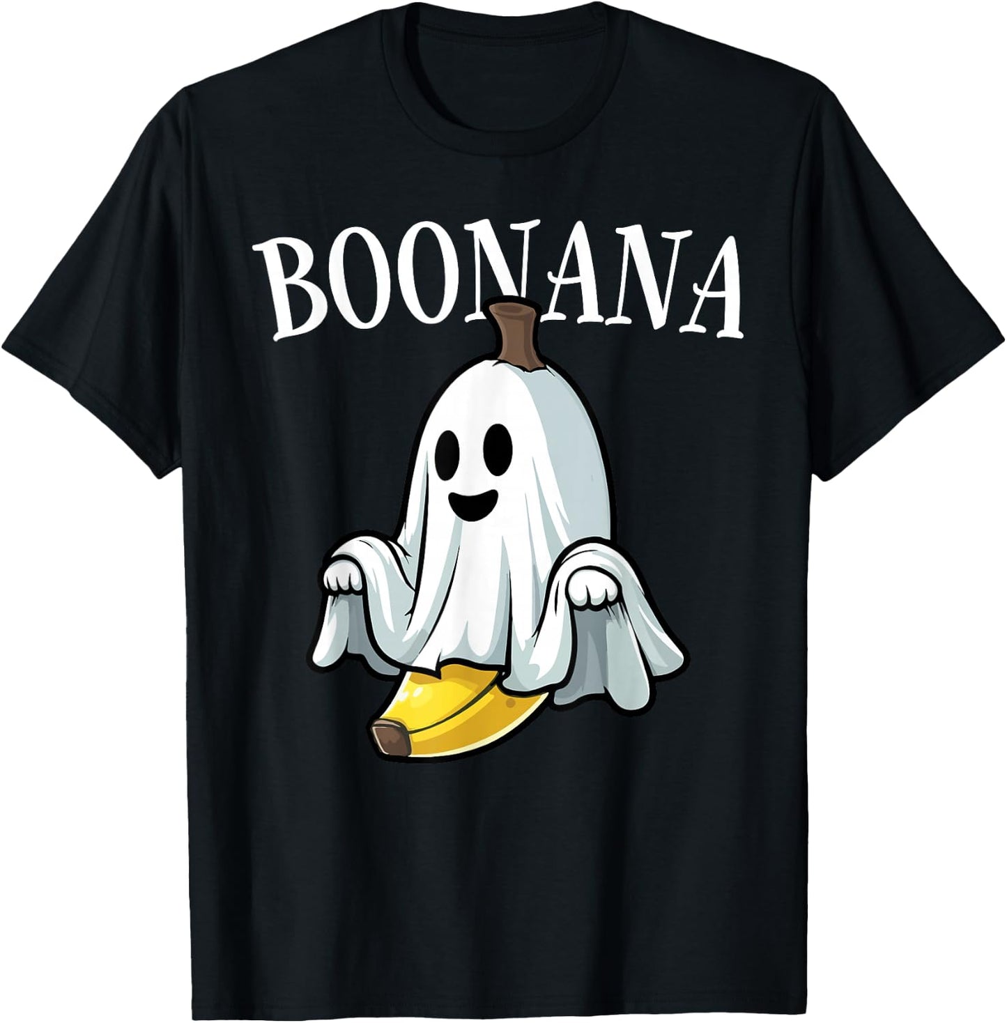 Cute Ghost Banana Costume Boonana Halloween Boys Girls Kids T-Shirt - T-Shirt | Black