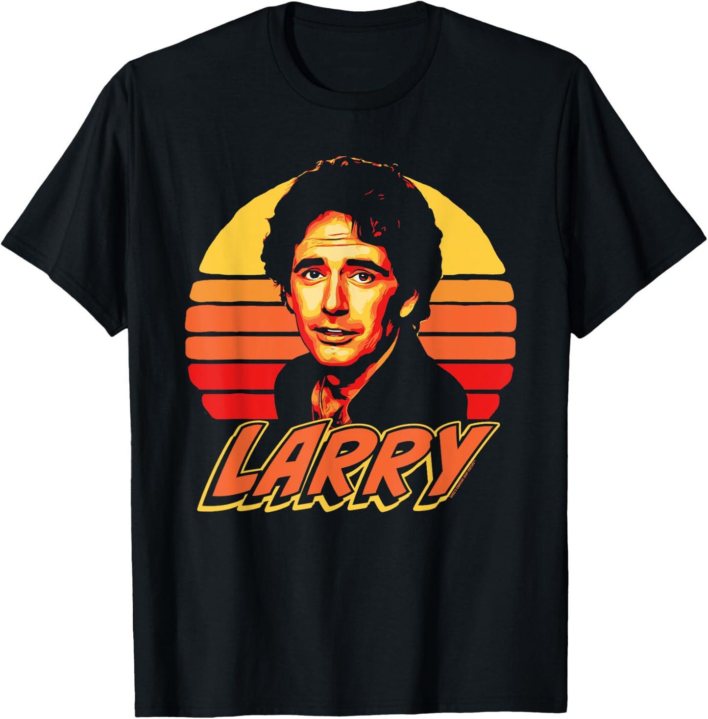 Larry Retro Three's Company Vintage Seventies/Eighties Vibe T-Shirt - T-Shirt | Black