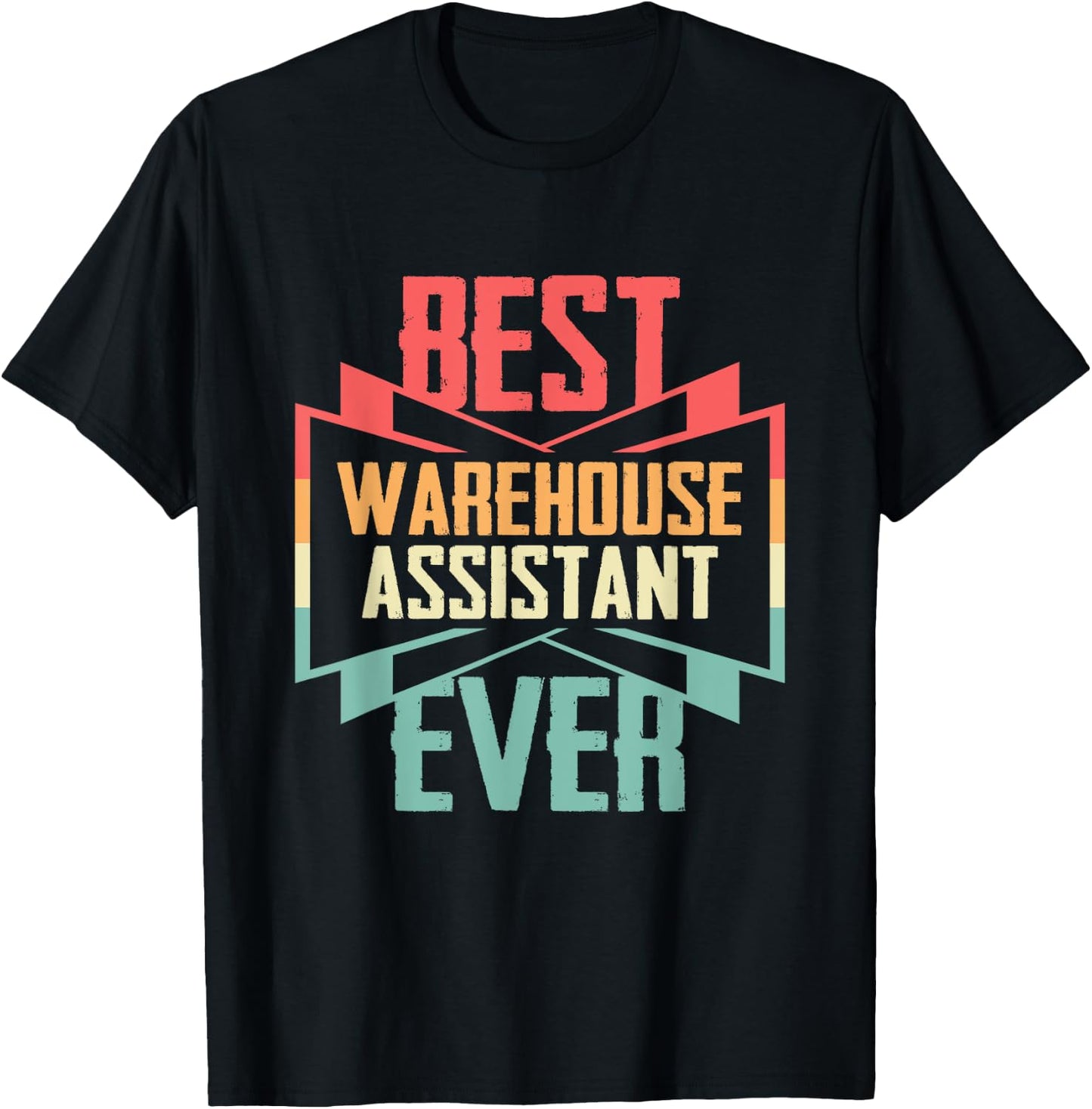 Vintage Best Warehouse Assistant Ever T-Shirt - T-Shirt | Black
