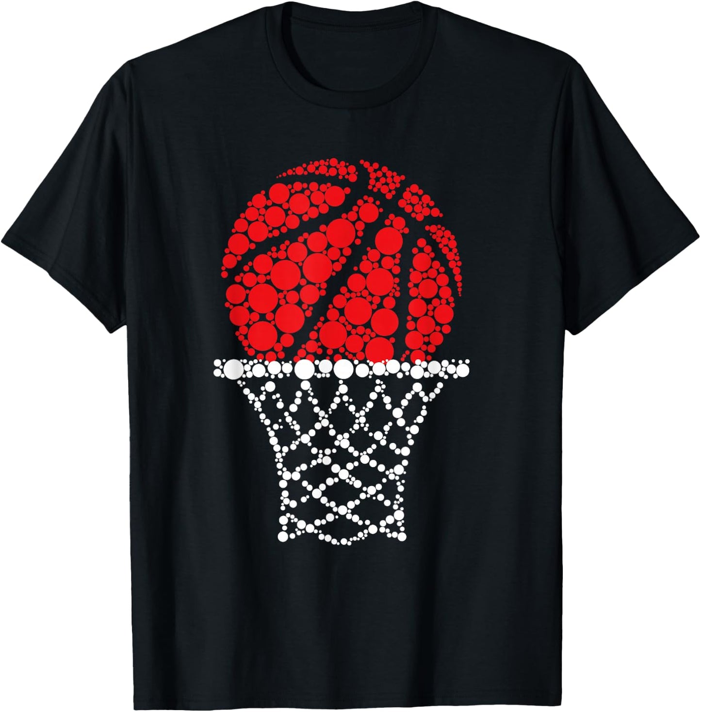 Basketball Dots Happy Dot Day For Kids Man Woman T-Shirt - T-Shirt | Black