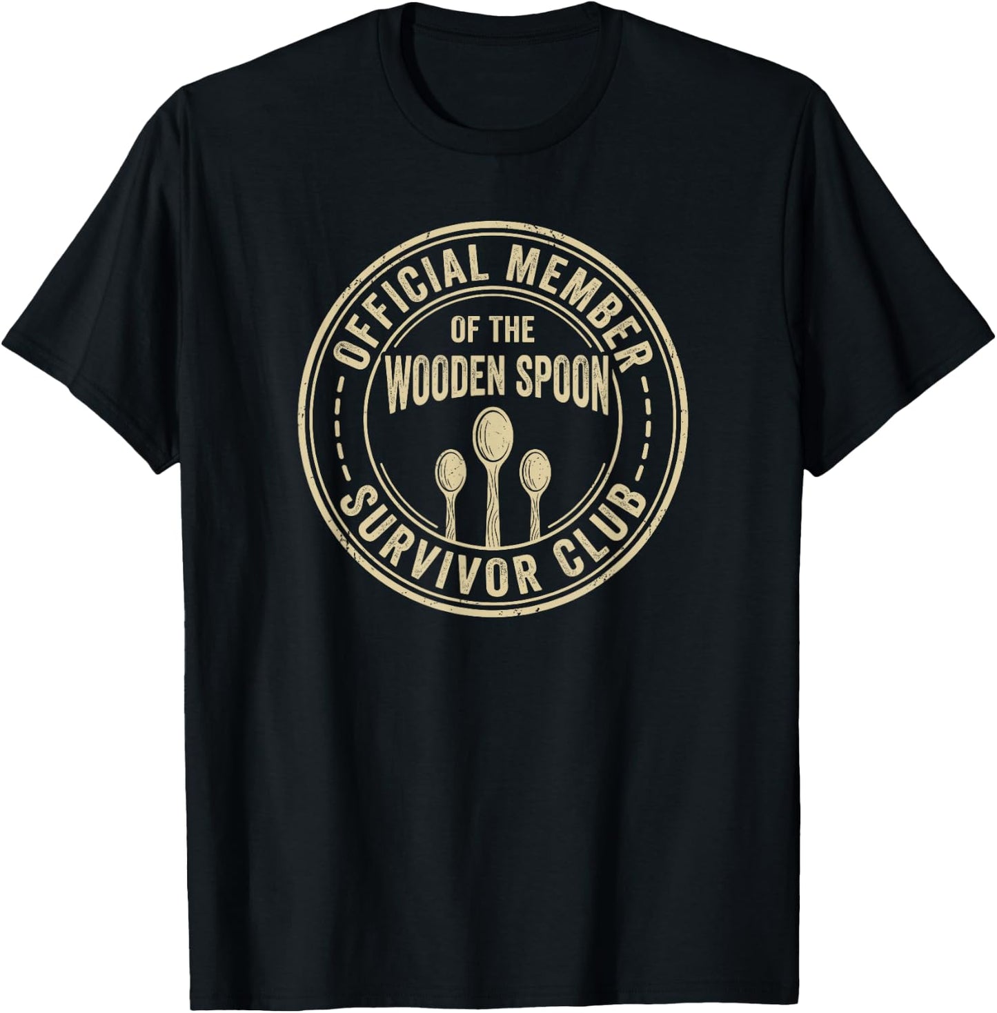Official Member of The Wooden Spoon Survivor Club Funny T-Shirt - T-Shirt | Black