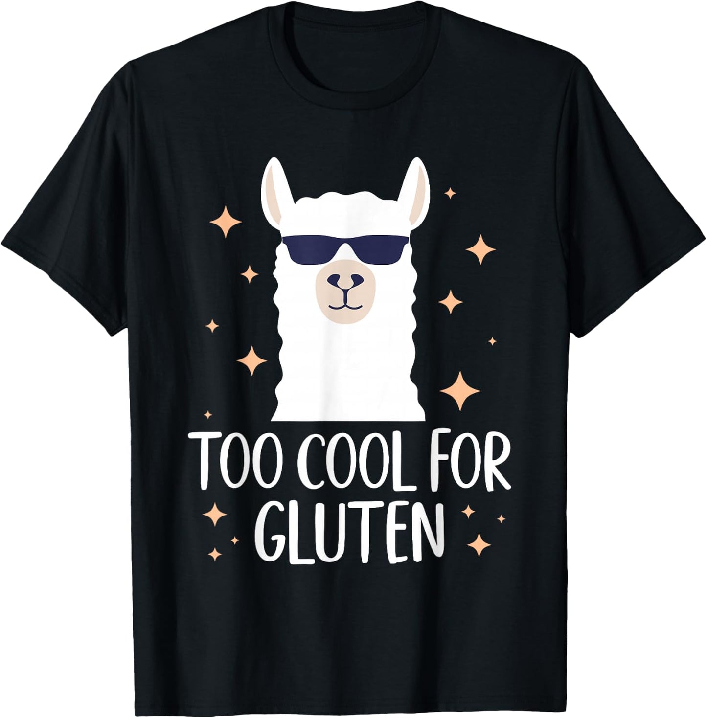 Too Cool For Gluten Celiac Disease Gluten Free Anti Gluten T-Shirt - T-Shirt | Black