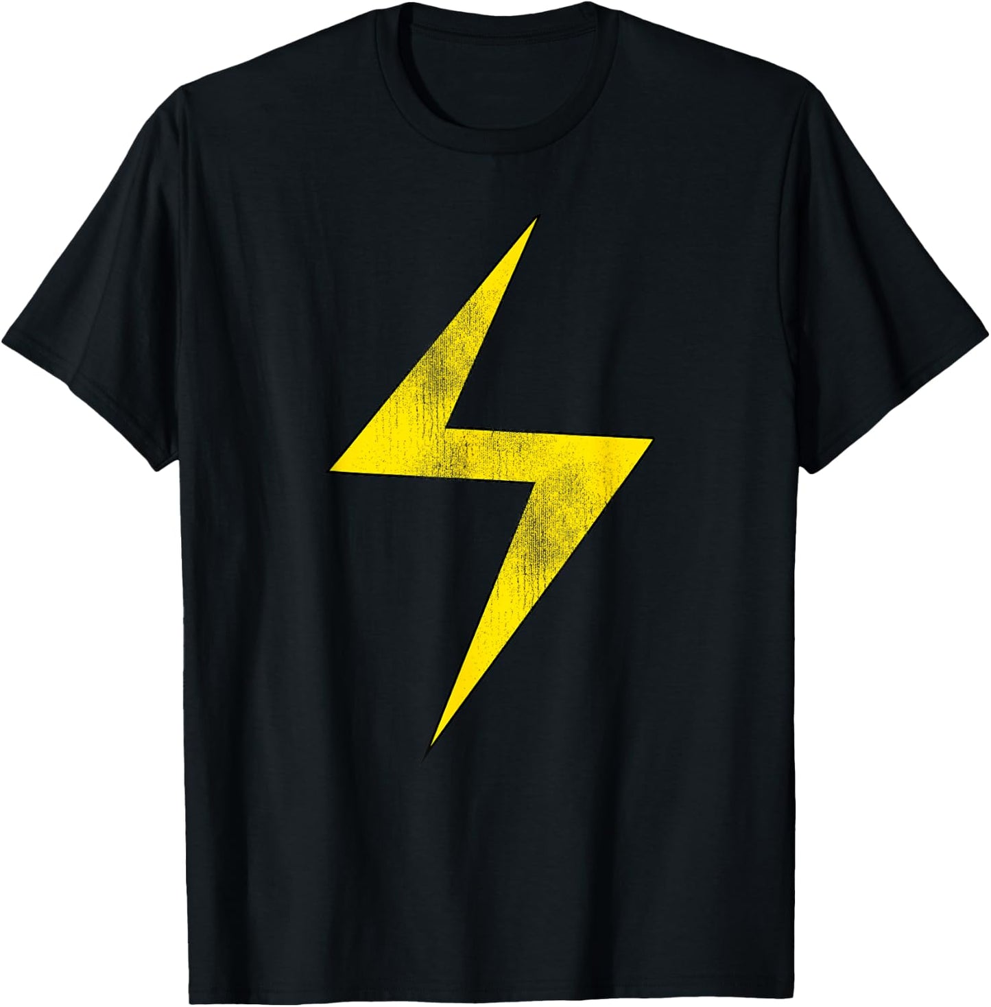 Marvel Ms. Marvel Vintage Lightning Bolt Comic Icon T-Shirt - T-Shirt | Black