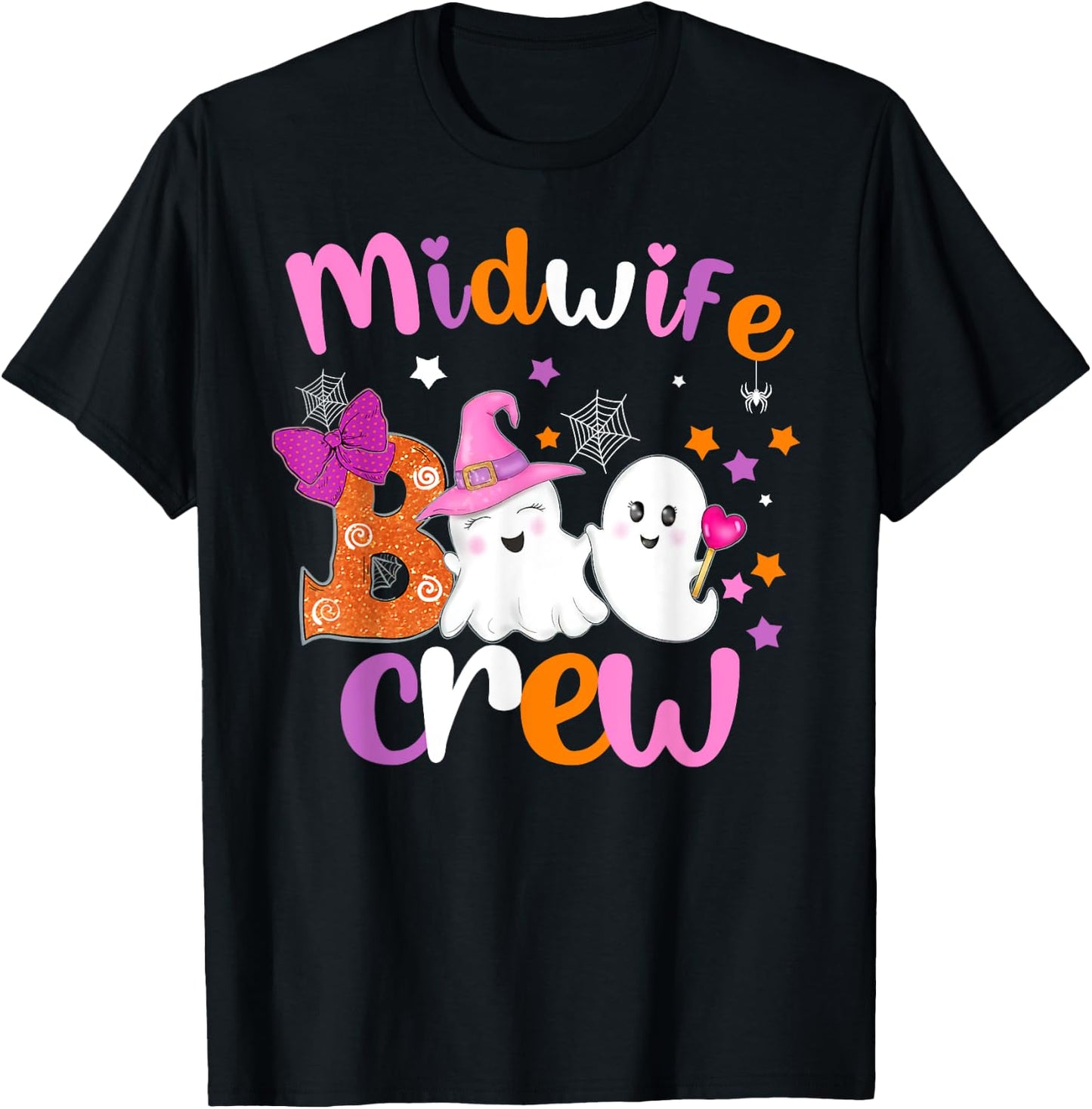 Midwife Boo Crew Halloween matching shirts for Midwife T-Shirt - T-Shirt | Black