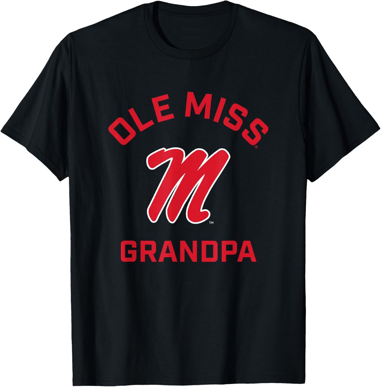 Ole Miss Rebels Arched Grandpa T-Shirt - T-Shirt | Black
