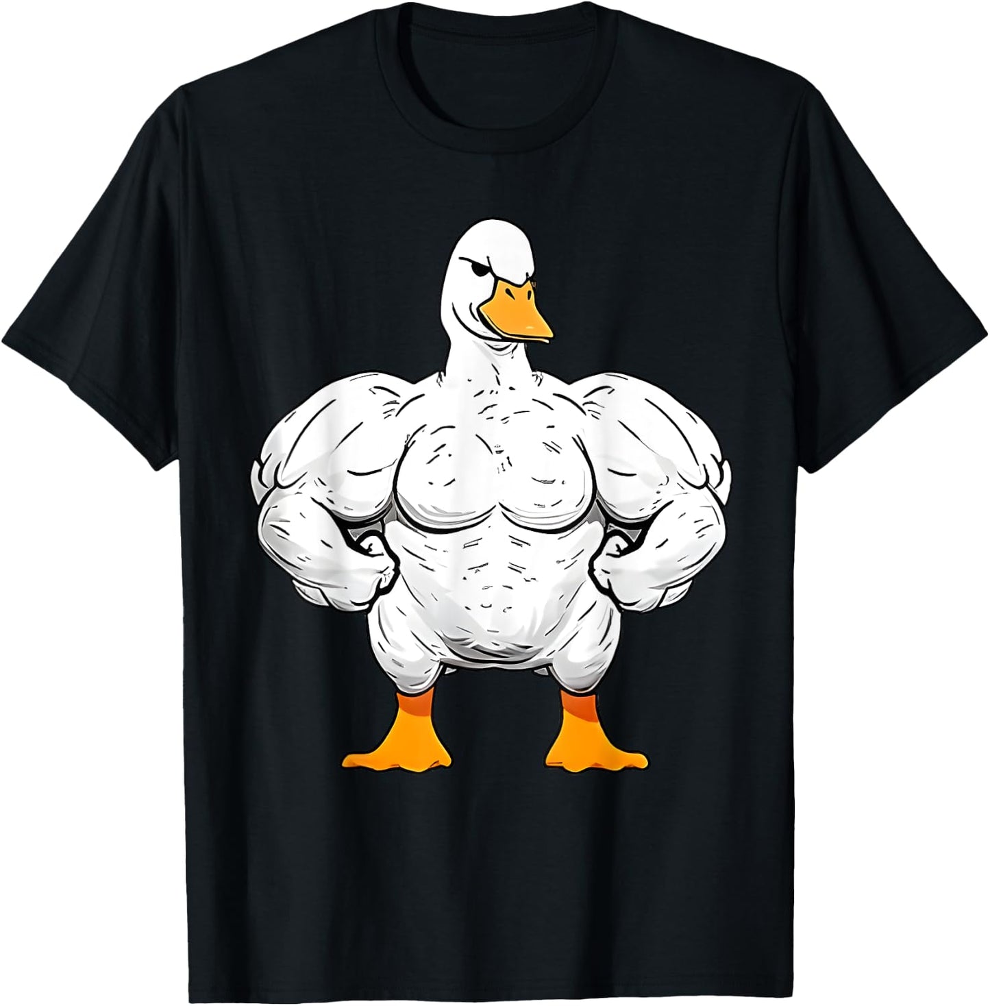 Strong Duck Gym Outfits Gym Lover Quackin Duck Weightlifting T-Shirt - T-Shirt | Black