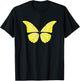 Cute Yellow Butterfly T-Shirt - T-Shirt | Black