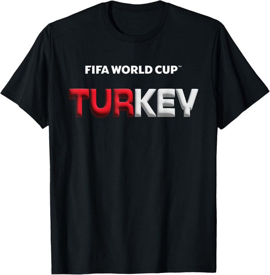 FIFA World CUP26 Turkey Bubble Color T-Shirt - T-Shirt | Black