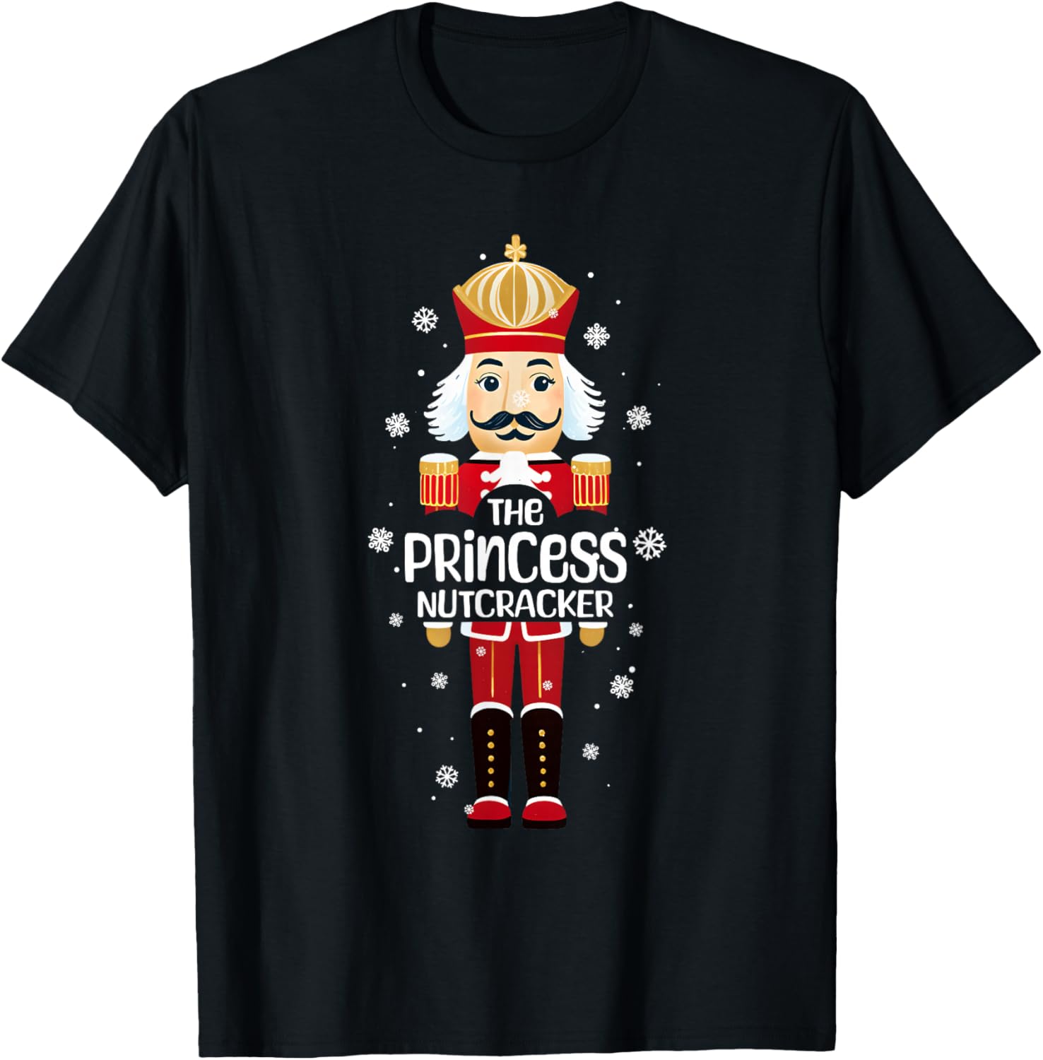Princess Nutcracker Funny Christmas Family Matching Pajama T-Shirt - T-Shirt | Black