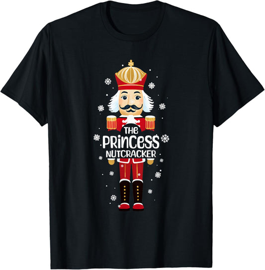 Princess Nutcracker Funny Christmas Family Matching Pajama T-Shirt - T-Shirt | Black