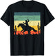Retro Western Cowboy Design Boys Horse Rider Cowboy T-Shirt - T-Shirt | Black