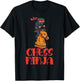 Chess Ninja On Knight Horse Funny Player Boys Girls Kids T-Shirt - T-Shirt | Black