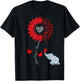 Blood Cancer Awareness Sunflower Elephant Butterfly Ribbon T-Shirt - T-Shirt | Black