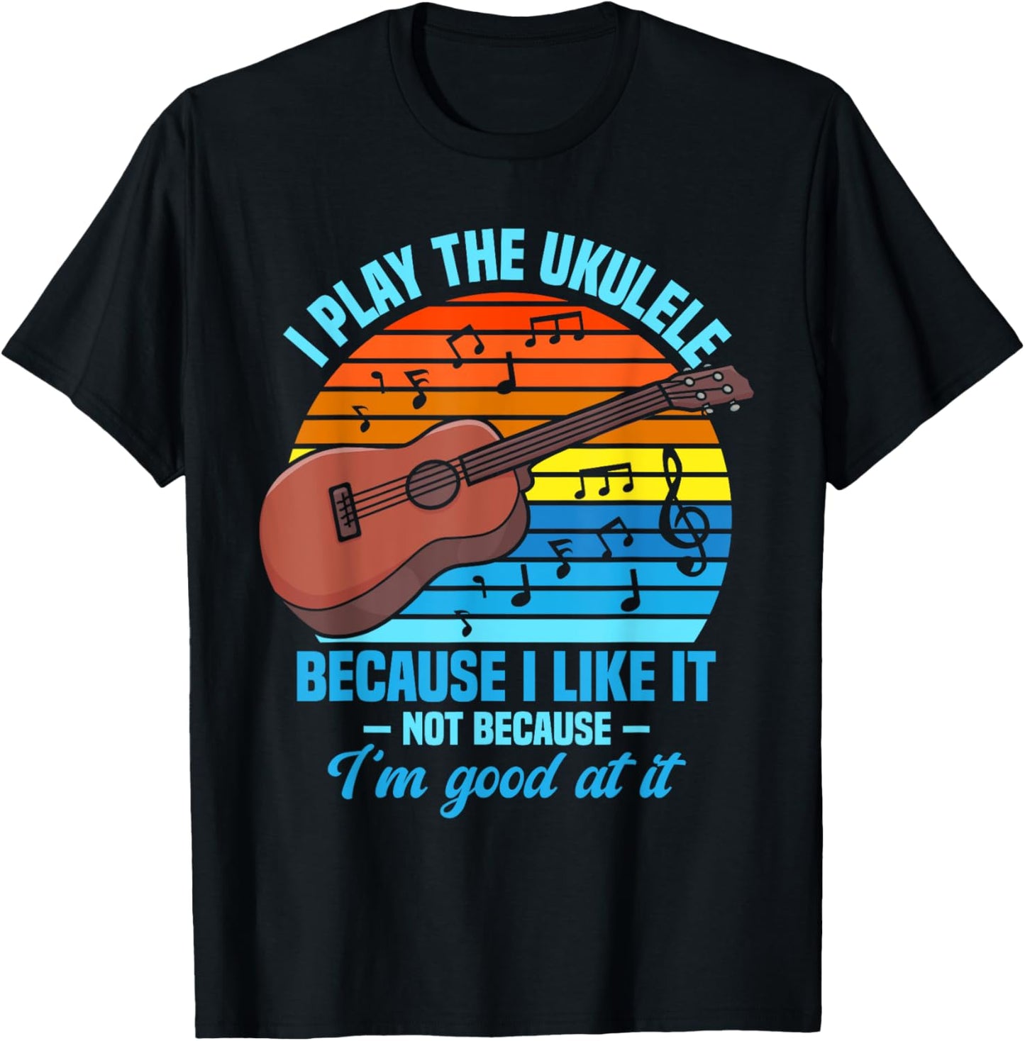 Guitar Ukelele T-Shirt - T-Shirt | Black