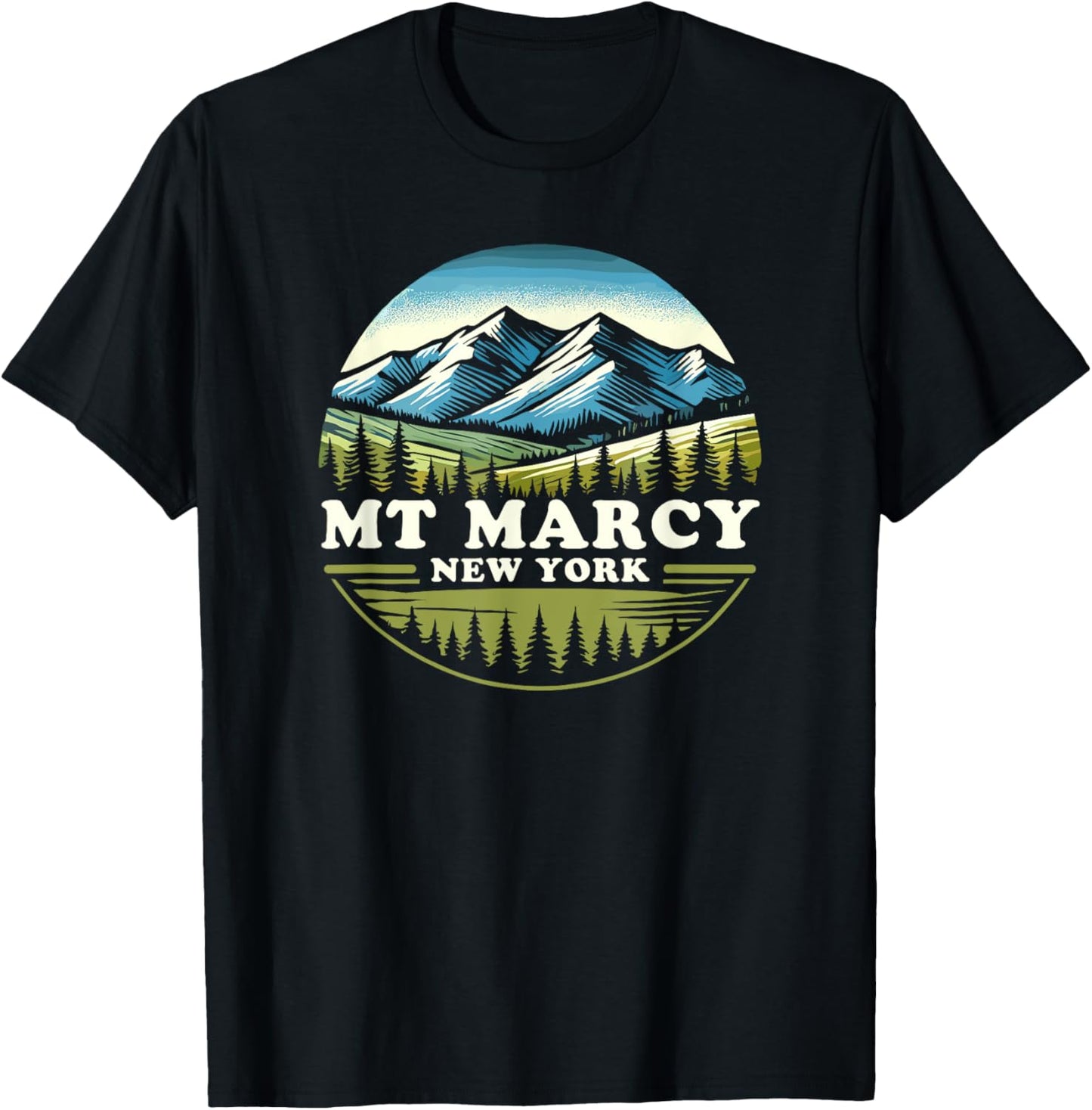 Mount Marcy New York, Mt Marcy, Mount Marcy T-Shirt - T-Shirt | Black