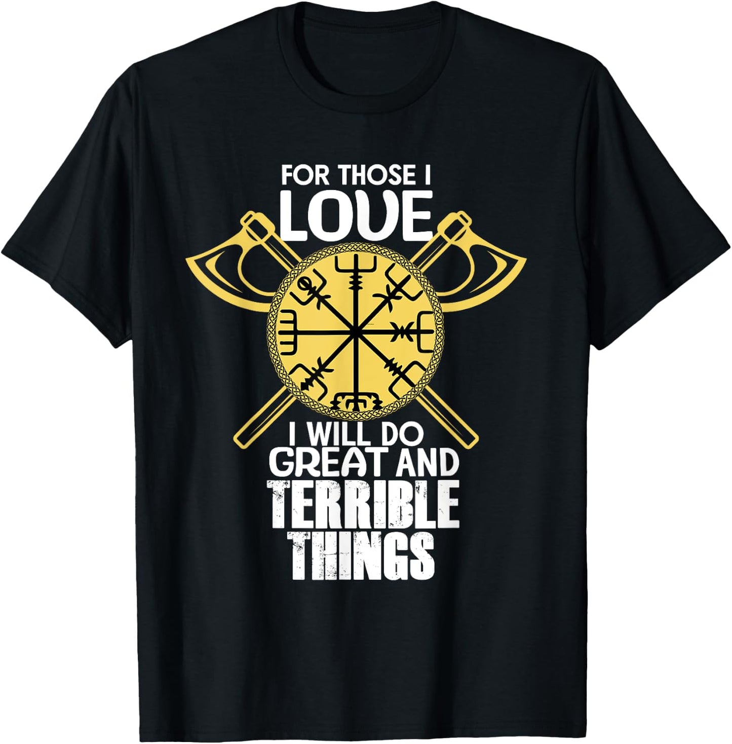 Viking Warrior Scandinavia Nordic Mythology Gift T-Shirt - T-Shirt | Black