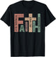 Retro Christian Faith Bible Verse Religious Christian Cross T-Shirt - T-Shirt | Black
