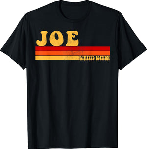 JOE Name Personalized Idea Men Retro Vintage JOE T-Shirt - T-Shirt | Black