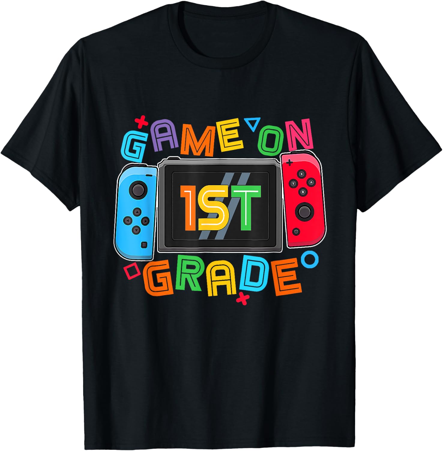 Game On 1st Grade Gamer Boys Kids Back To School First Day T-Shirt - T-Shirt | Black