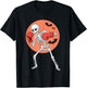 Funny Skeleton Boxing Lovers Spooky Halloween Boxer Moon T-Shirt - T-Shirt | Black