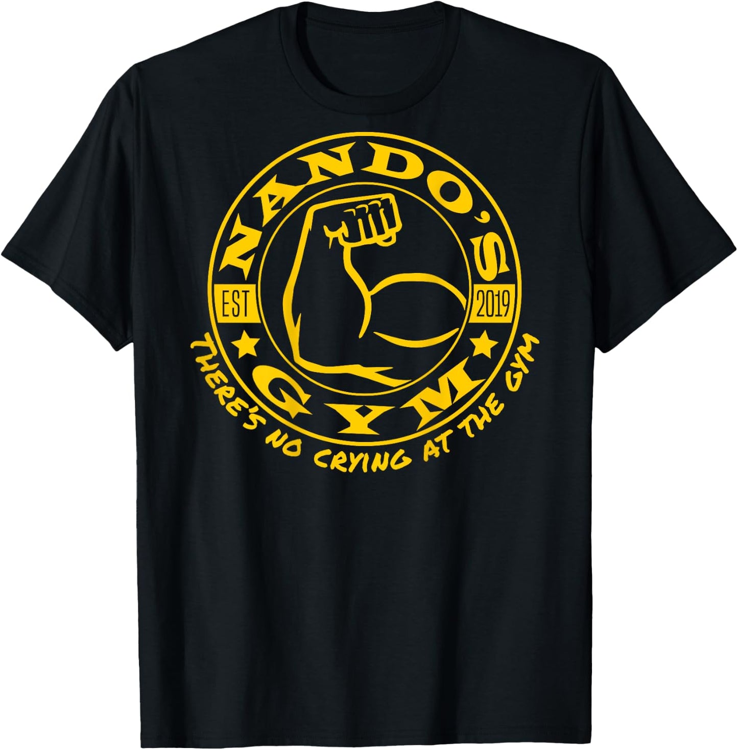 Nando's Gym - Back Only - Ng003 T-Shirt - T-Shirt | Black
