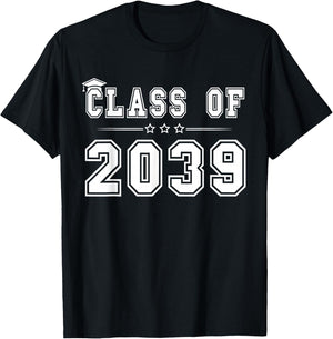 Class of 2039 Grow With Me Graduation First Day Of School T-Shirt - T-Shirt | Black