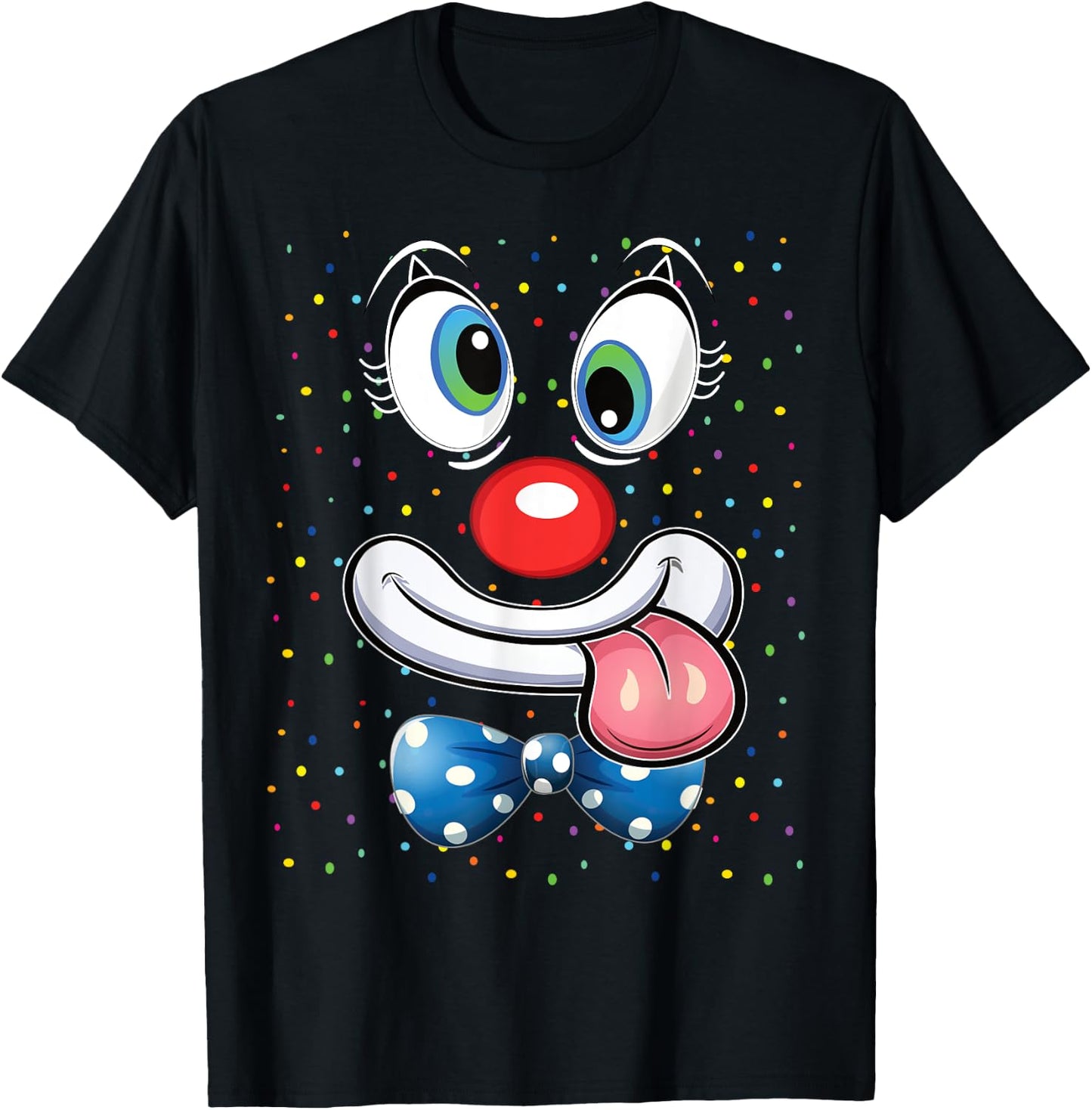 Carnival Clown Face Circus Costume Kids Men Women Carnivals T-Shirt - T-Shirt | Black