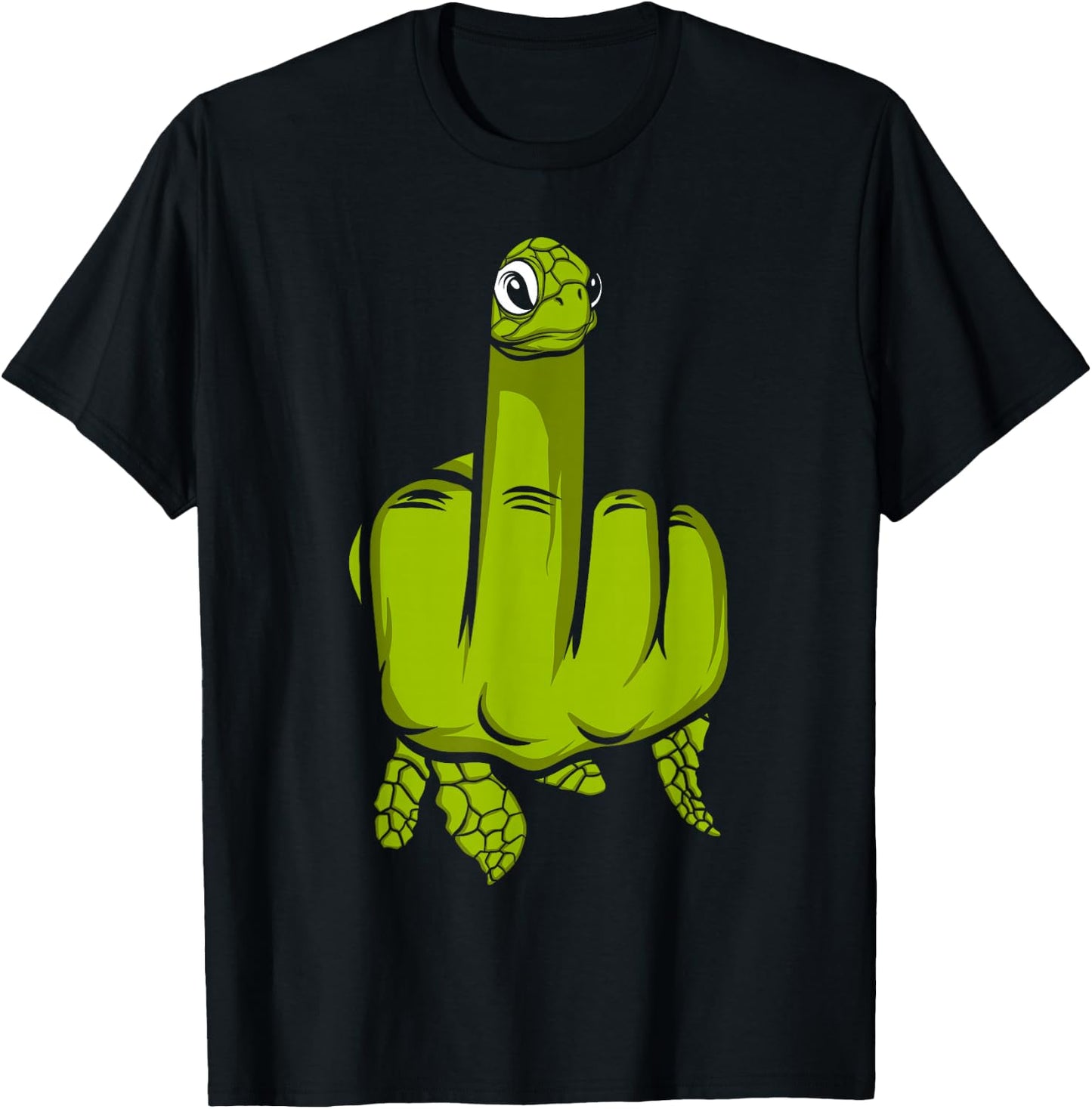 Middle Finger Turtle T-Shirt - T-Shirt | Black
