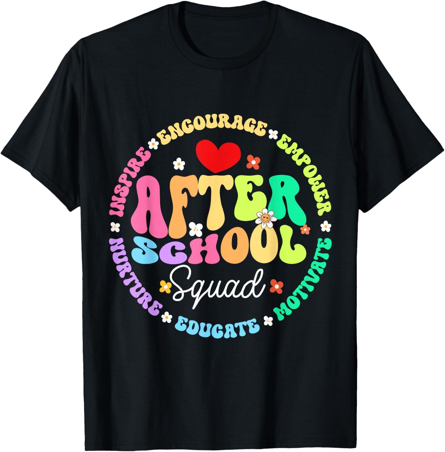 Groovy After School Squad After School Program Staff T-Shirt - T-Shirt | Black