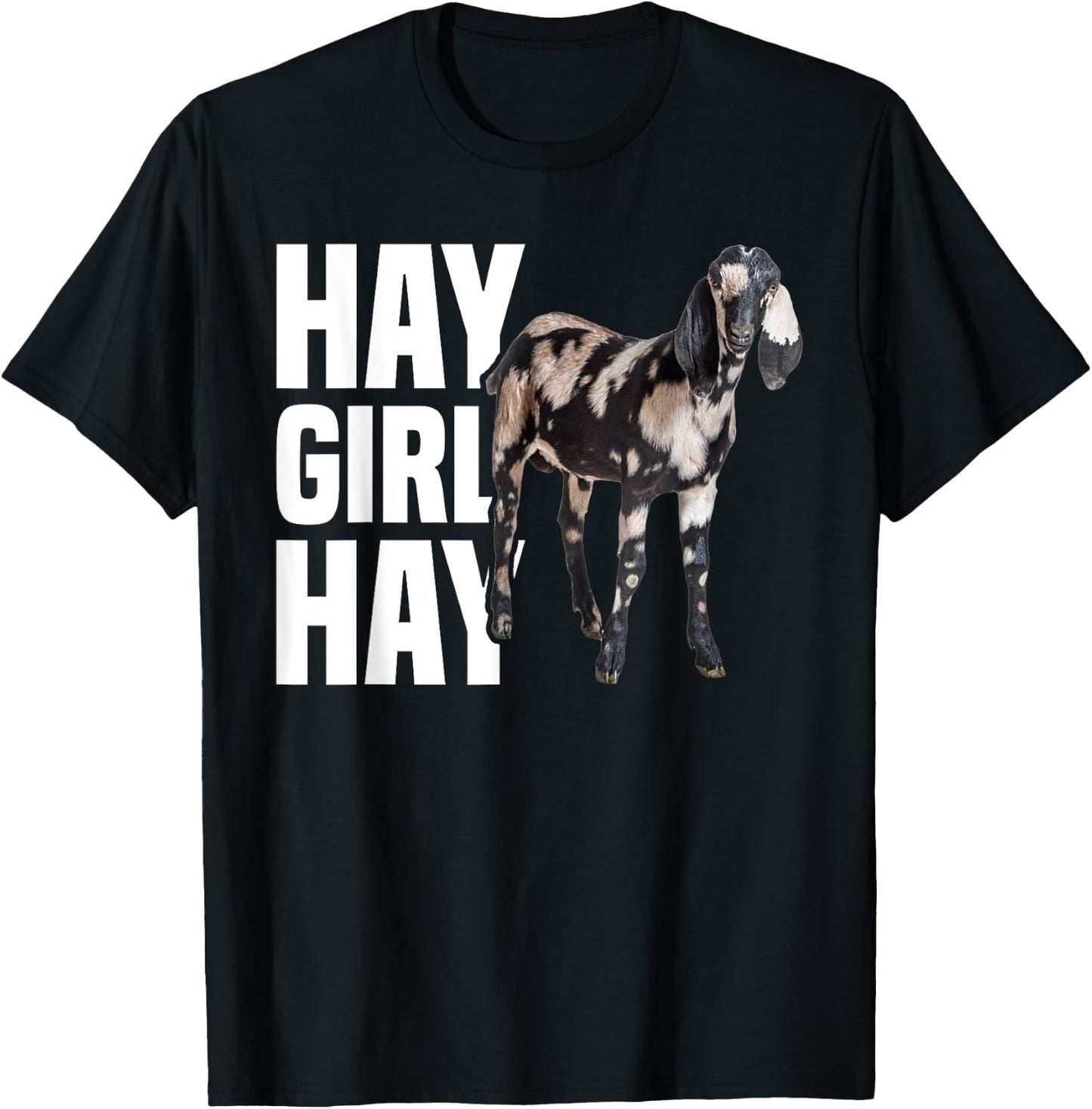 Nubian Goat - Hay Girl Nubian Goat Mom T-Shirt - T-Shirt | Black