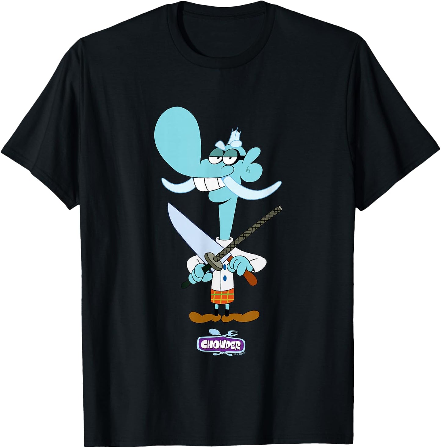 Chowder Mung Daal Sharpening A Knife Serious Face T-Shirt - T-Shirt | Black